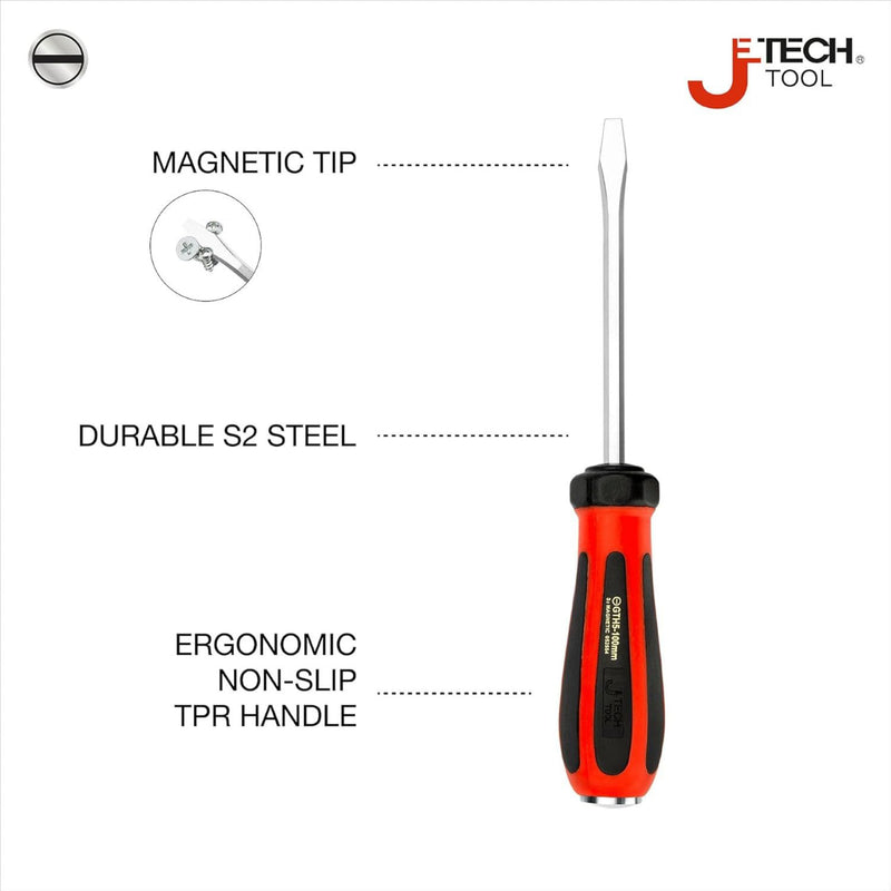 Go-Through Slotted Screwdriver 5×100mm Striking Cap