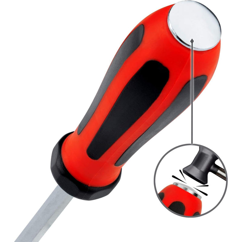 Go-Through Slotted Screwdriver 5×100mm Striking Cap