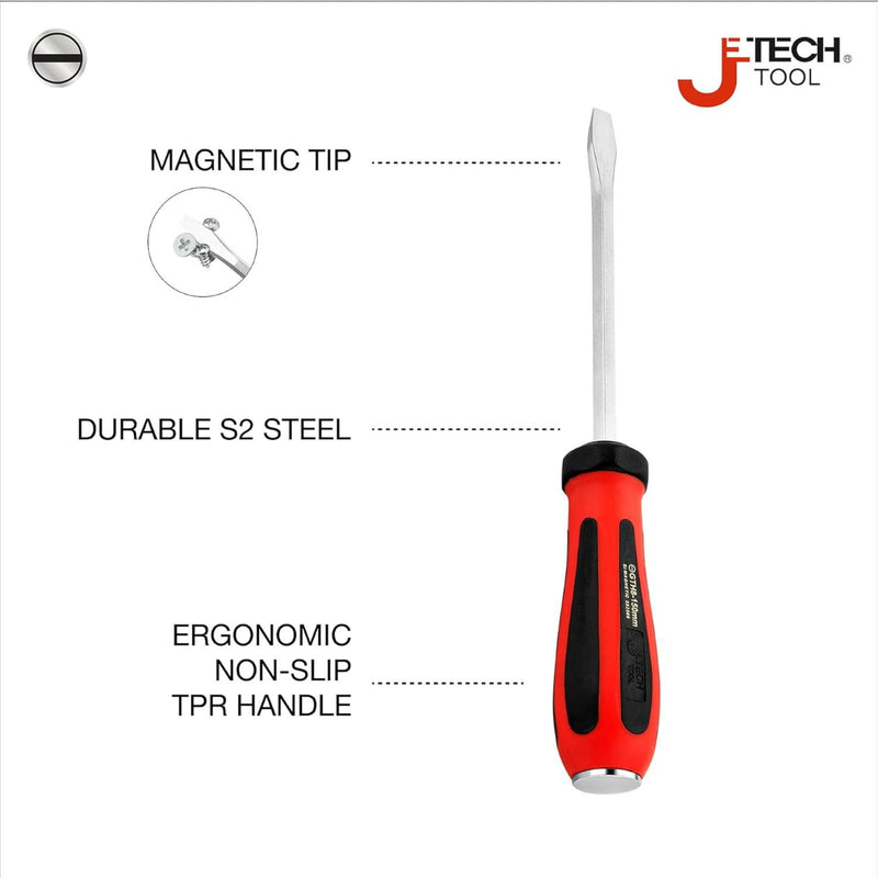 Go-Through Slotted Screwdriver 8×150mm Striking Cap