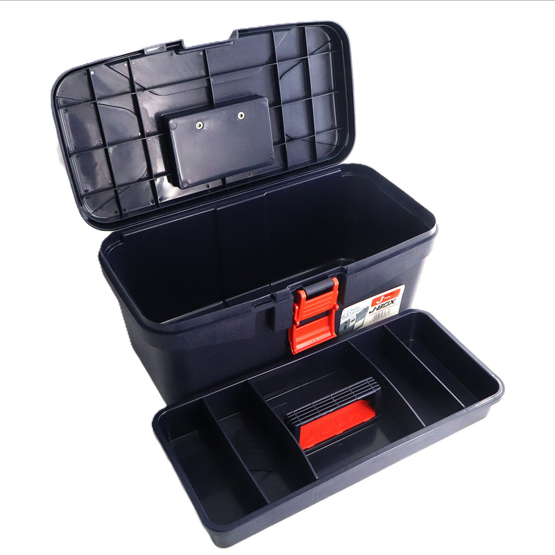16-Inch Plastic Tool Box with Tray