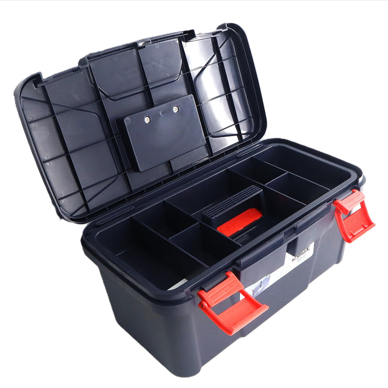 18-Inch Plastic Tool Box with Tray