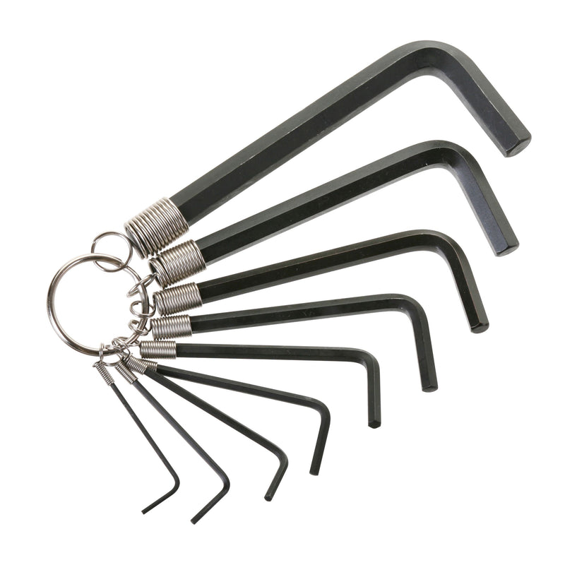 Hex Key Set 9-Piece Metric (1.5–8mm) Keyring