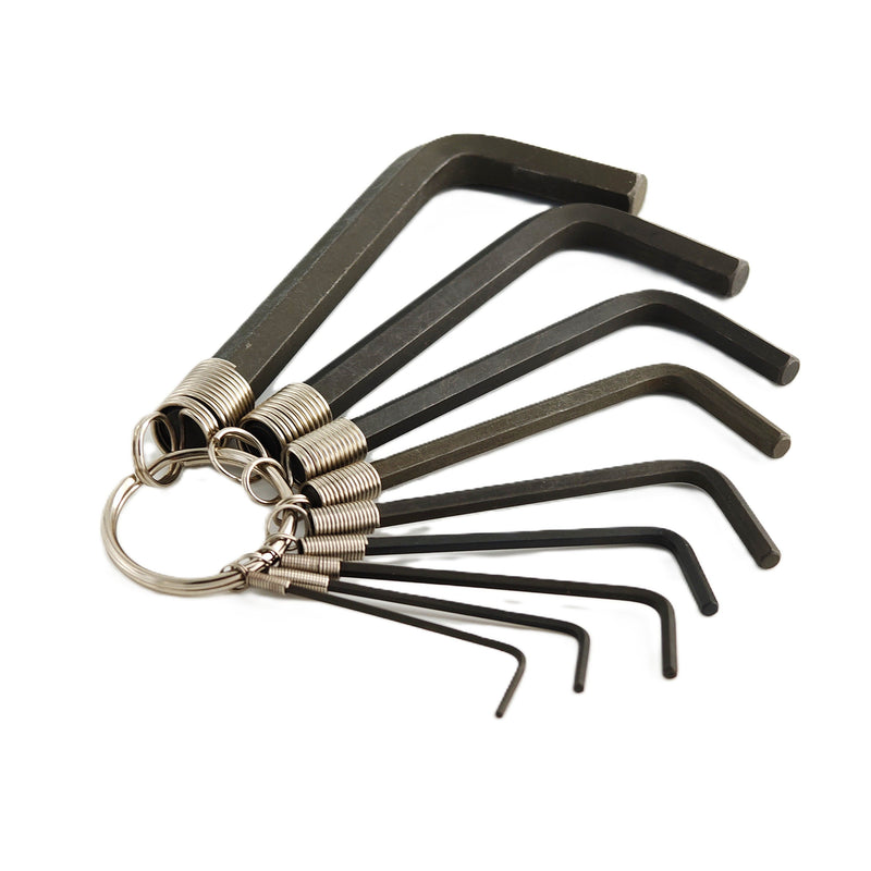 Hex Key Set 9-Piece Metric (1.5–8mm) Keyring