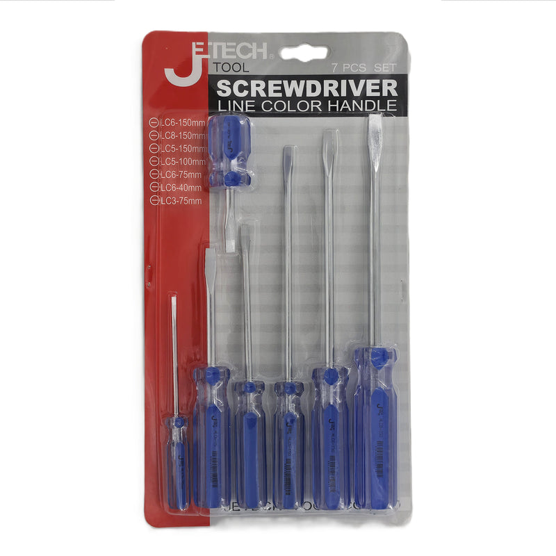 Screwdriver Set 7-Piece Phillips & Slotted with Pouch