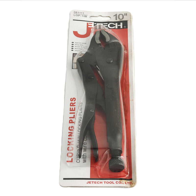 10-Inch Curved Jaws Black Locking Pliers with Wire Cutter