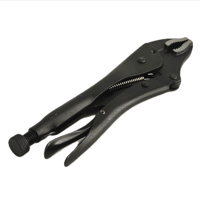 10-Inch Curved Jaws Black Locking Pliers with Wire Cutter
