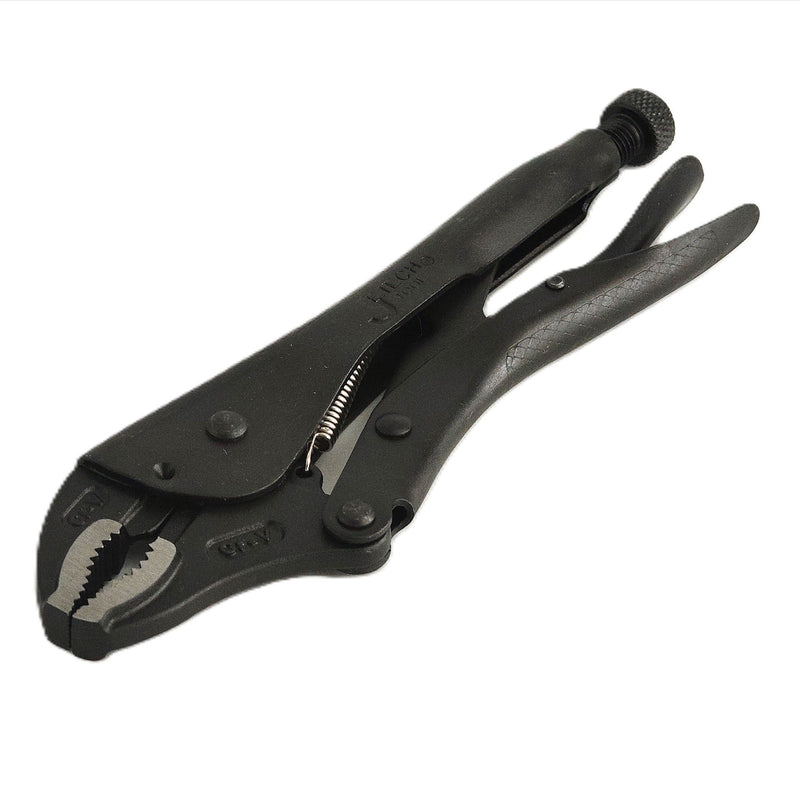10-Inch Curved Jaws Black Locking Pliers with Wire Cutter