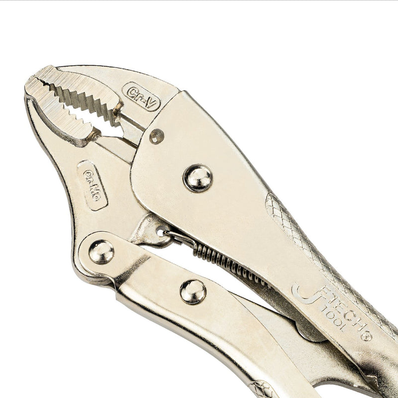 Curved Jaws Locking Pliers with Wire Cutter 10-Inch