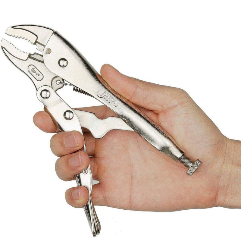 Locking Pliers 7-Inch Curved Jaw with Cutter