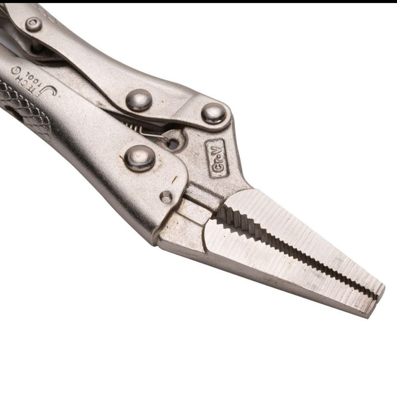 Long Nose Locking Pliers with Wire Cutter 6.5-Inch