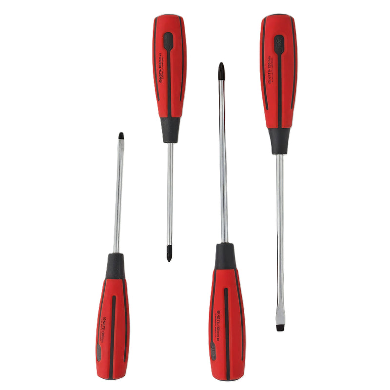 Softgrip Screwdriver Set Phillips & Slotted 4-Piece