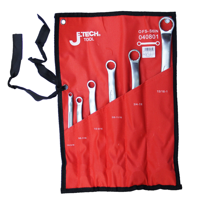 Double Offset Box End Wrench Set SAE 6-Piece