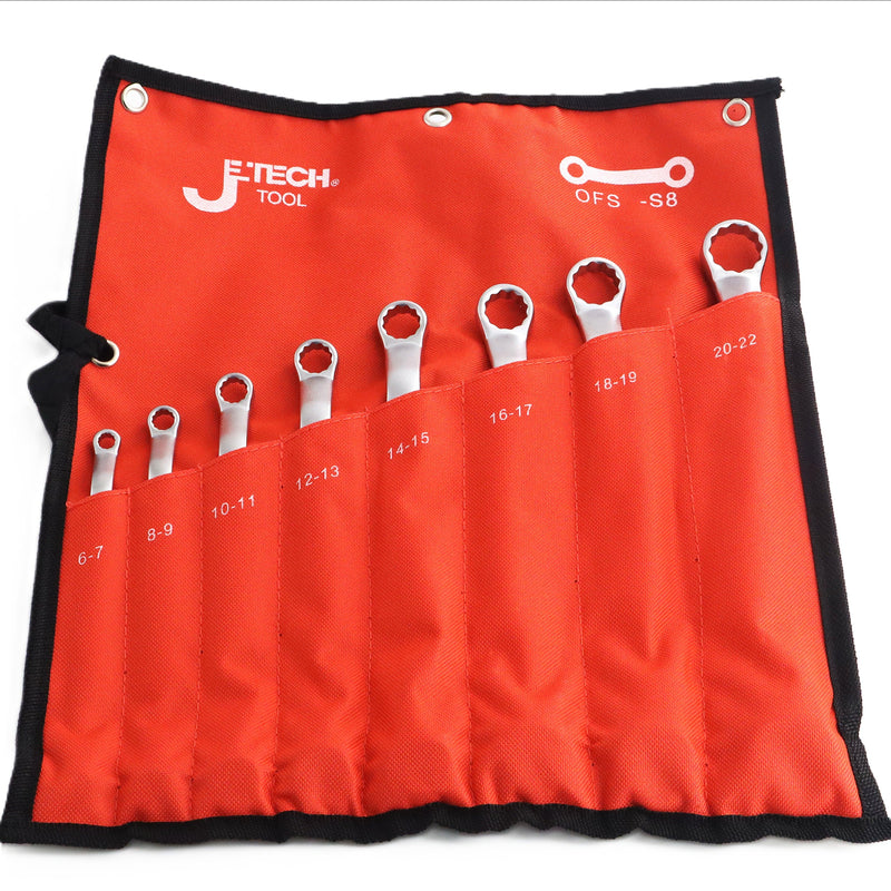 Double Offset Box End Wrench Set Metric 8-Piece (6–22mm)