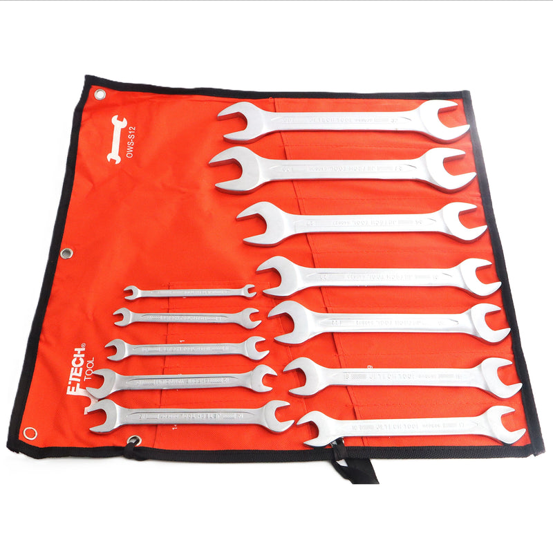 Double Open Wrench Set Metric 12-Piece (6–32mm)