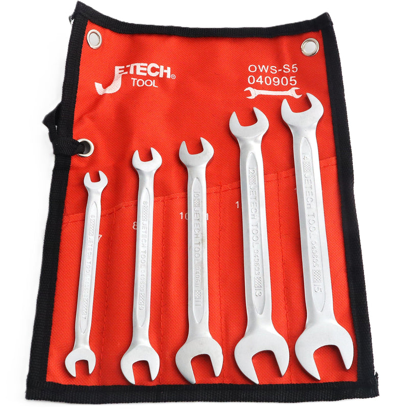 Double Open Wrench Set Metric 5-Piece (6–15mm)