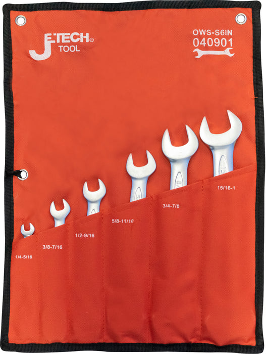 Double Open Wrench Set 6-Piece SAE (1/4″–1″)