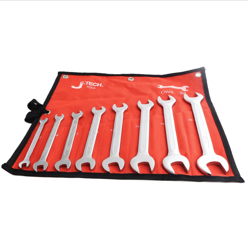 Double Open Wrench Set Metric 8-Piece (6–22mm)