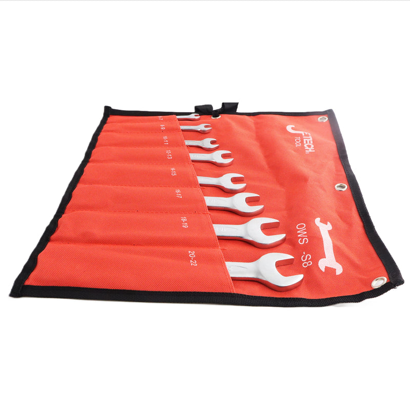 Double Open Wrench Set Metric 8-Piece (6–22mm)