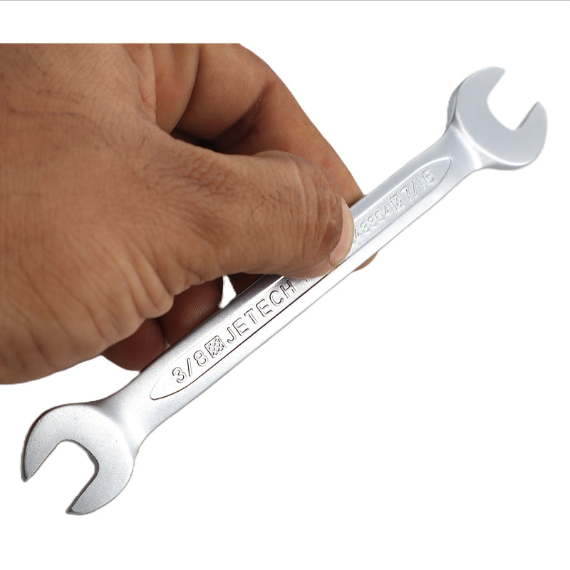 Double Open End Wrench, Size 3/8 x 7/16 inch