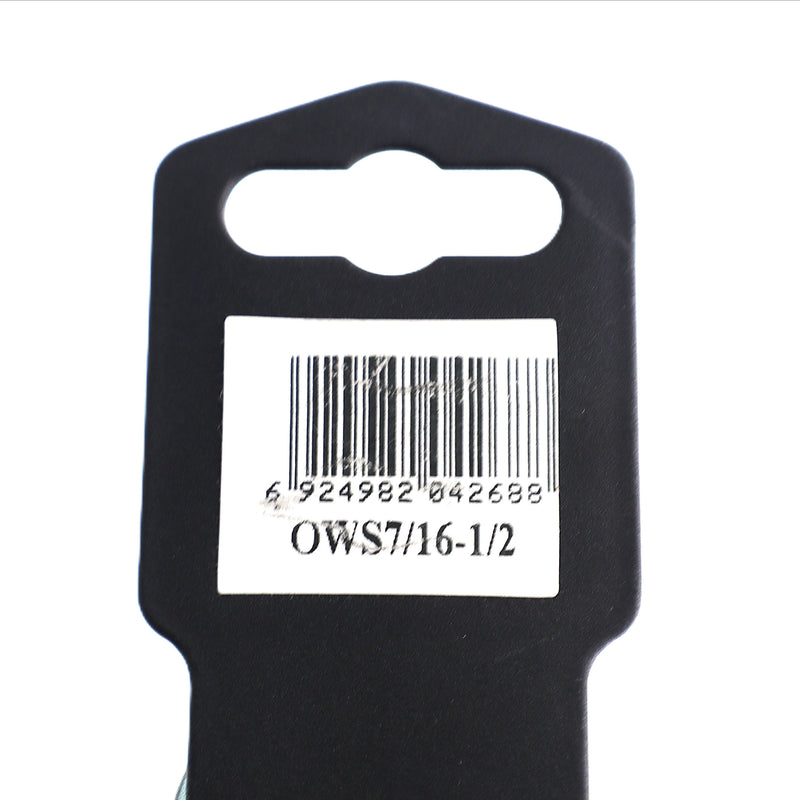 Double Open End Wrench, Size 7/16 x 1/2 inch