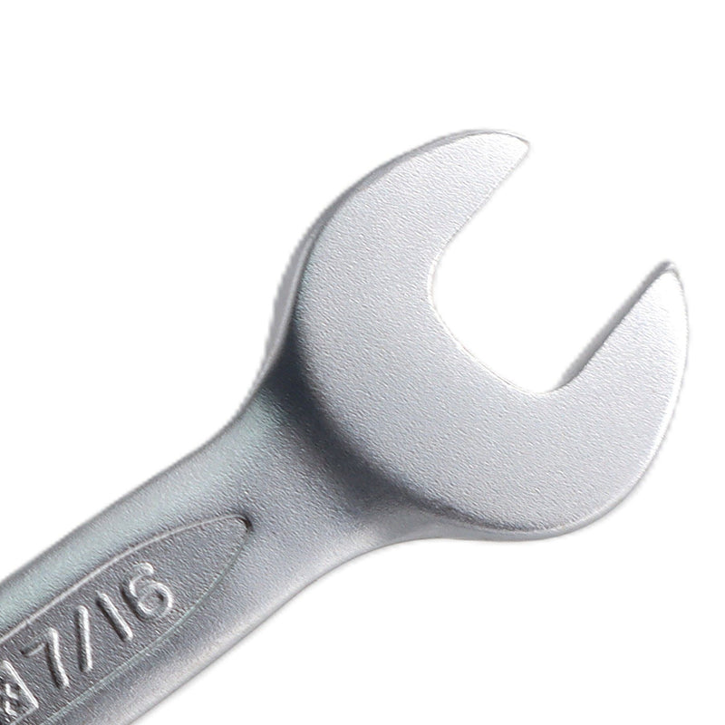Double Open End Wrench, Size 7/16 x 1/2 inch