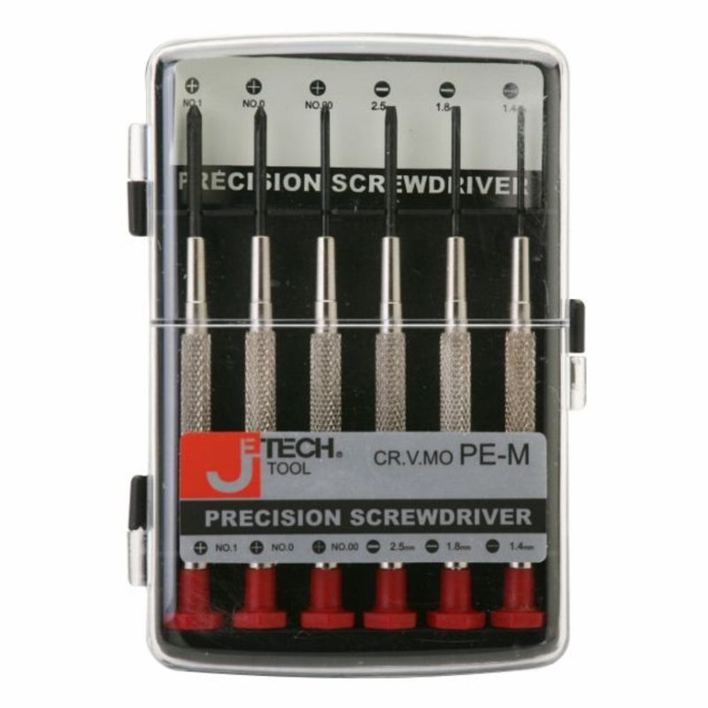 Precision Screwdriver Set Phillips & Flat, Medium (6-Piece)