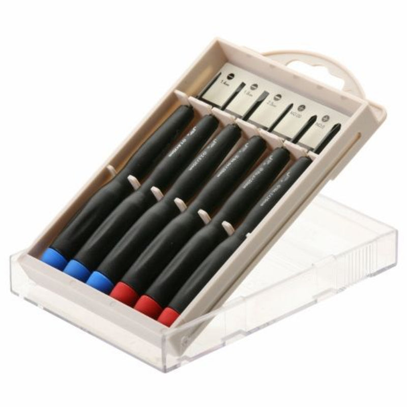 Precision Screwdriver Set Phillips & Flat, Small (6-Piece)