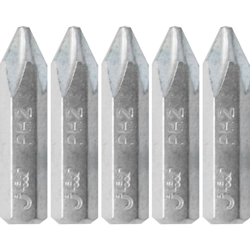 Phillips PH2 Screwdriver Bits, 36mm Long Shaft 50-Piece