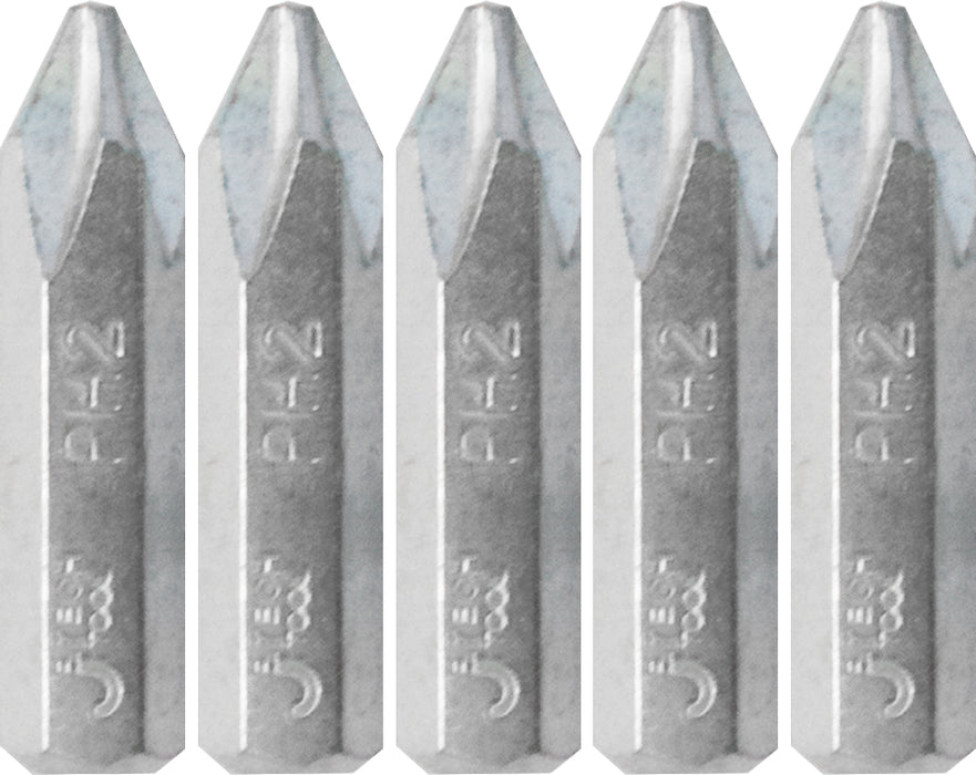 Phillips PH2 Screwdriver Bits, 36mm Long Shaft 50-Piece