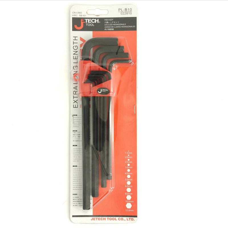 Hex Key Set 10-Piece Metric (1.5–12mm)