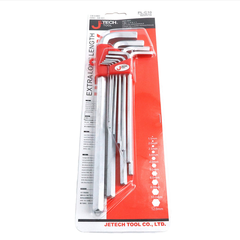 Hex Key Set 10-Piece Metric