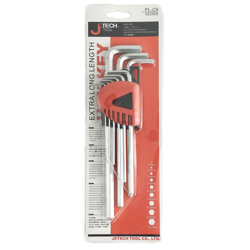 Hex Key Set 9-Piece Metric (1.5–10mm)