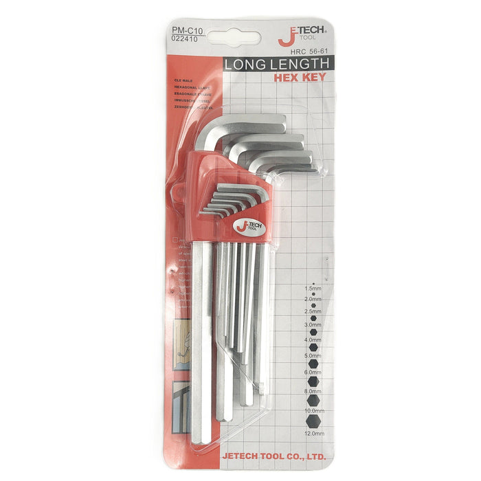 Hex Key Set 10-Piece Metric Medium (1.5–12mm)