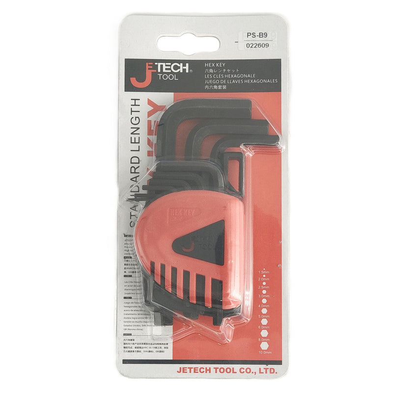 Hex Key Set 9-Piece Metric Short (1.5–10mm)