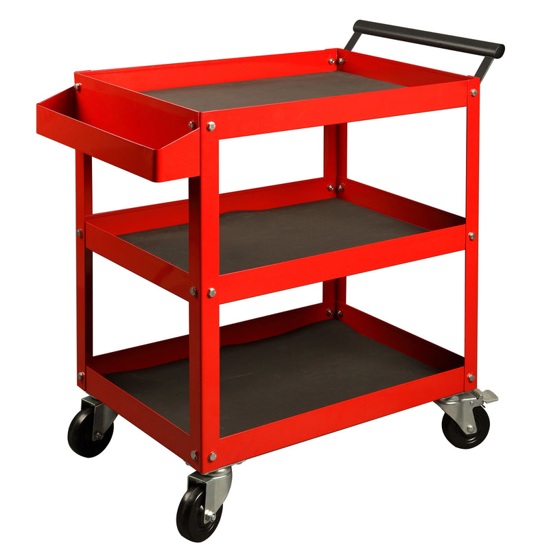 3-Tier Rolling Tool Cart Heavy-Duty Steel