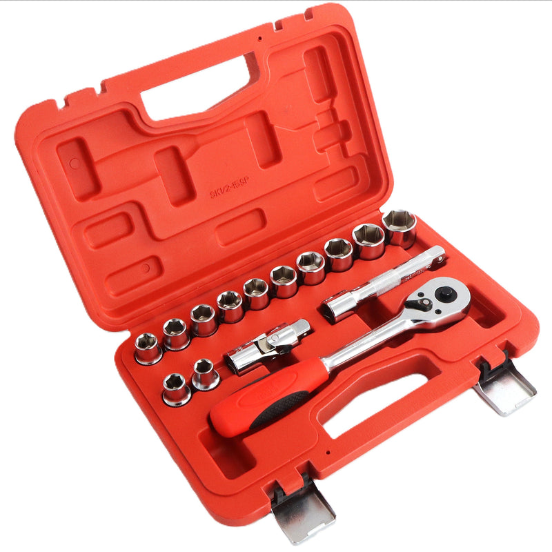 Socket Set 1/2-Inch Drive 15-Piece (10–24mm)