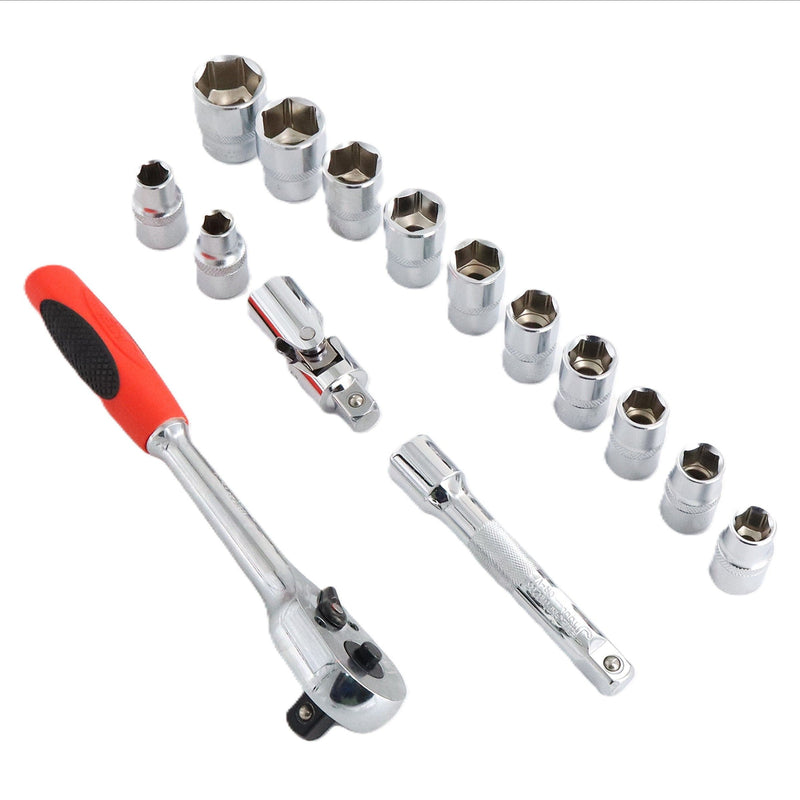 Socket Set 1/2-Inch Drive 15-Piece (10–24mm)