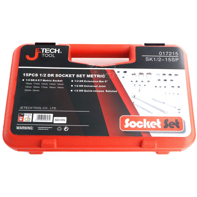 Socket Set 1/2-Inch Drive 15-Piece (10–24mm)
