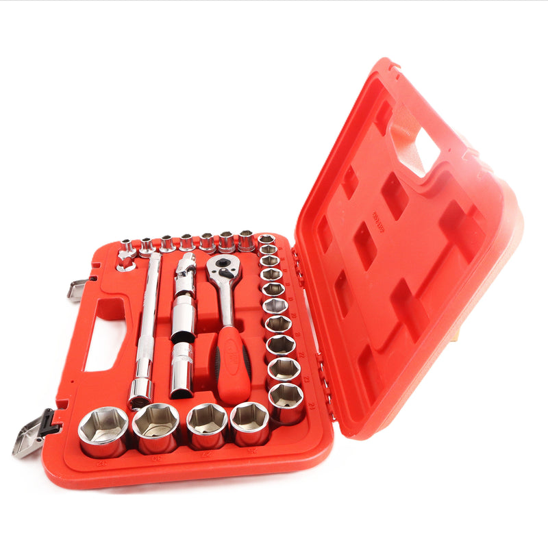Socket Set 27-Piece 1/2-Inch Drive Metric & SAE