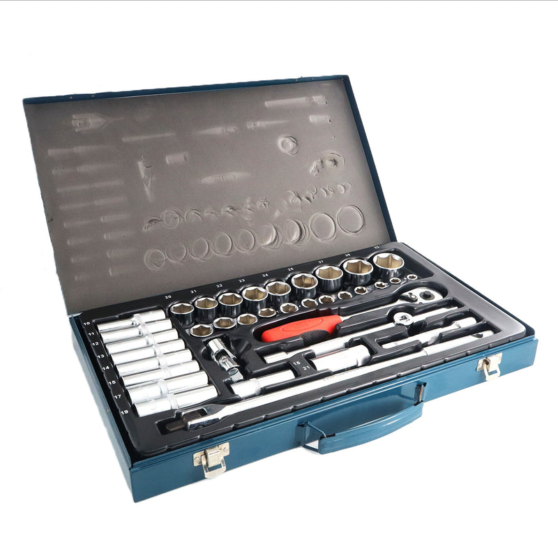 Socket Set 37-Piece 1/2-Inch Drive Metric (8–32mm & 10–19mm Deep)