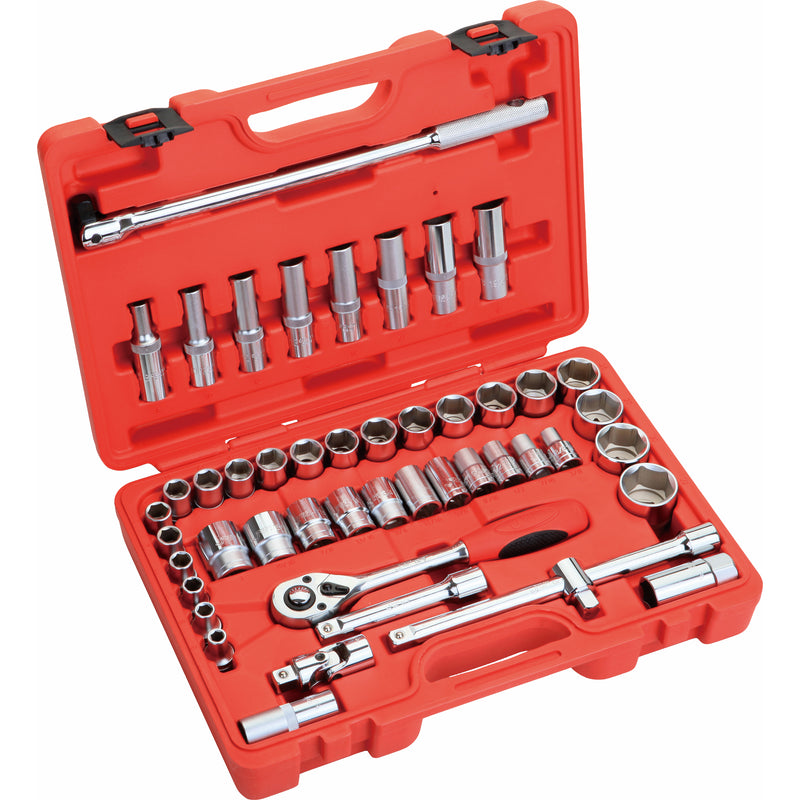 Socket Set 48-Piece 1/2-Inch Drive Metric & SAE with Accessories