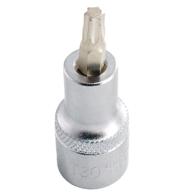 Torx Bit Socket T30 1/2-Inch Drive CR-V Steel (50mm)
