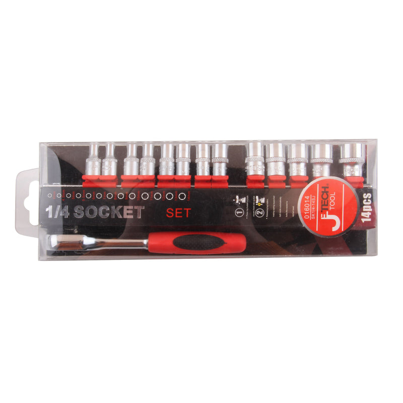 Socket Set 14-Piece 1/4-Inch Drive Metric (4–14mm)
