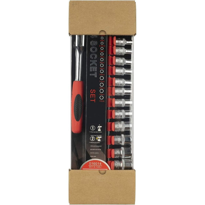 Socket Set 14-Piece 1/4-Inch Drive Metric (4–14mm)