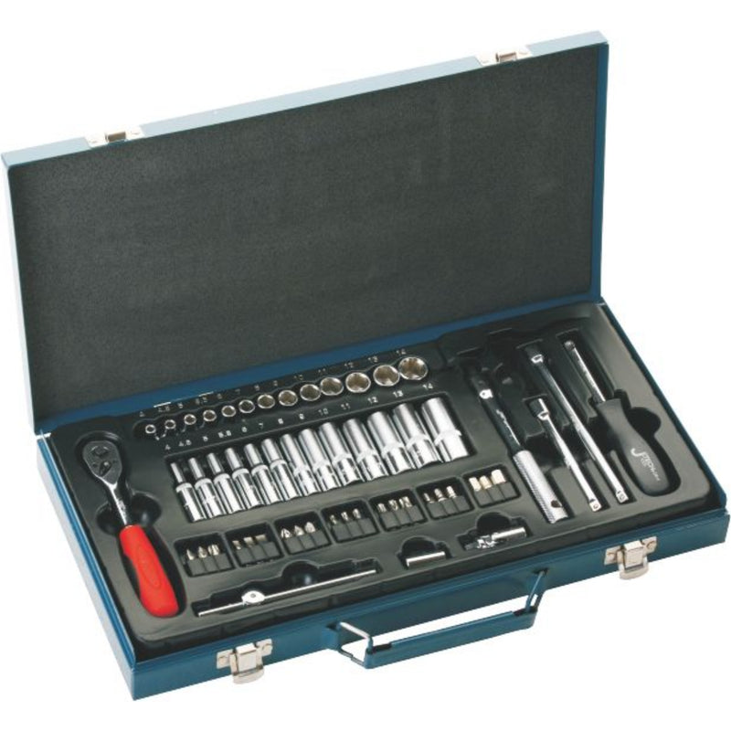 Socket & Bit Set 56-Piece 1/4-Inch Drive Metric with Accessories