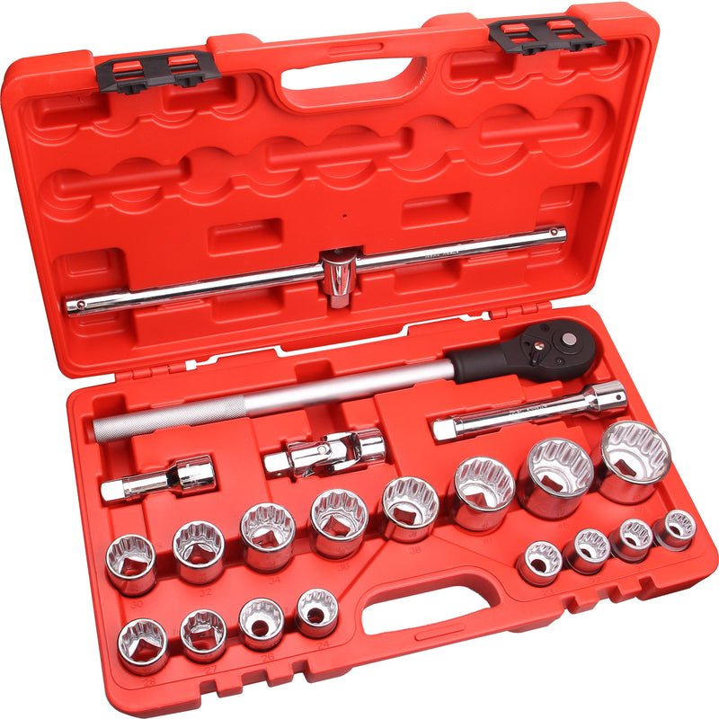 Socket Set 21-Piece 3/4-Inch Drive Metric (19–50mm)