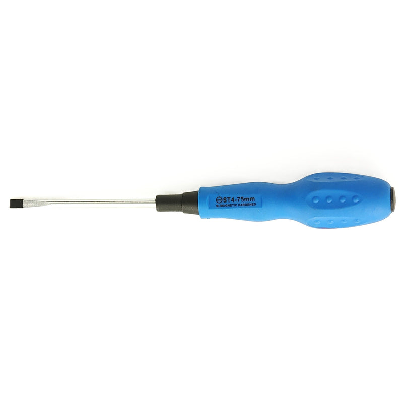 Slotted Screwdriver 4×75mm Soft Grip