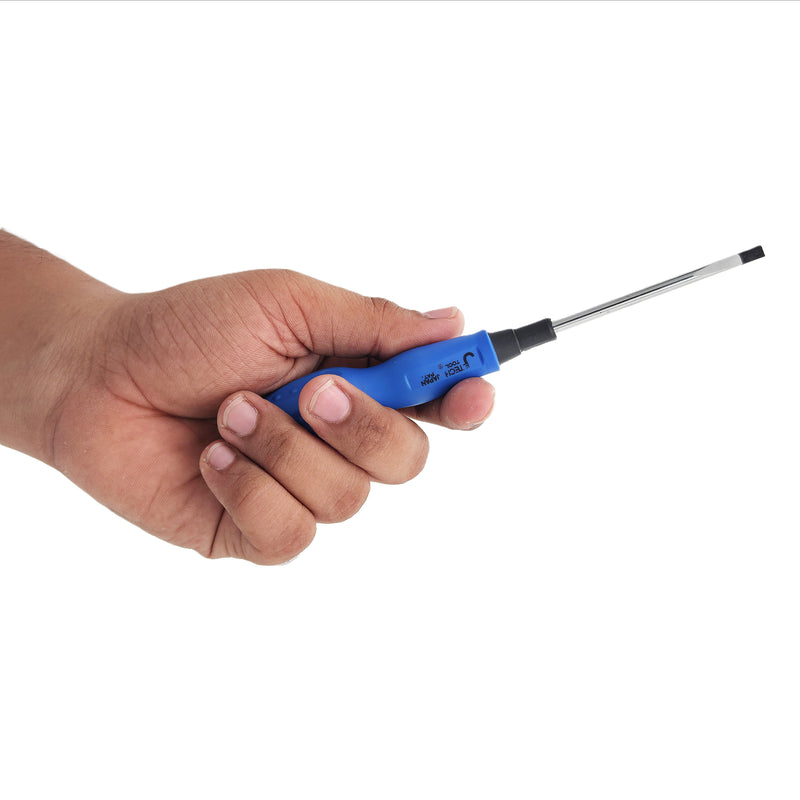 Slotted Screwdriver 4×75mm Soft Grip