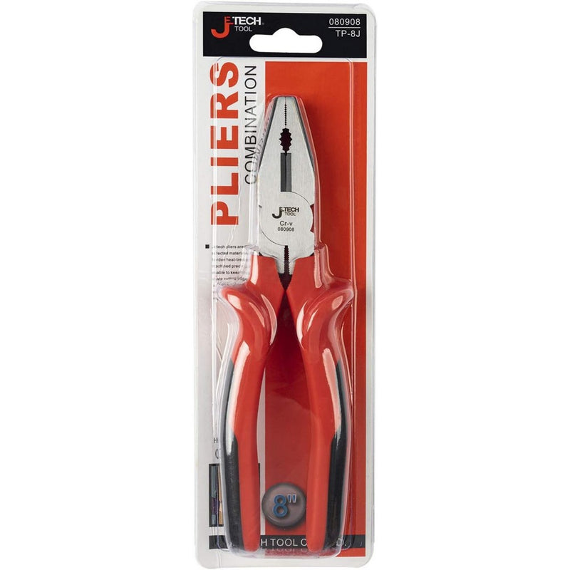 Combination Plier with Hard Cutting Edge and Ergonomic Handle 8 Inch