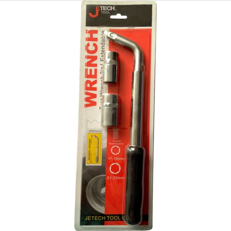 Lug Wrench Telescopic 1/2-Inch Drive with Sockets (17/19 & 21/23mm)